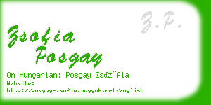 zsofia posgay business card